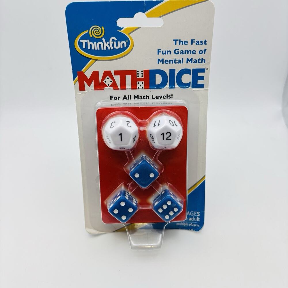 ThinkFun Math Dice Fun Game that Teaches Mental Math Skills to Kids SEALED. New!